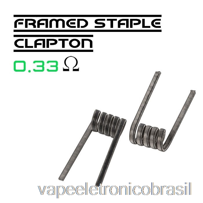 Vape Eletrônico Wotofo Comp Wire - Bobinas Pré-construídas 0,33ohm Grampo Emoldurado Clapton - Pacote Com 10